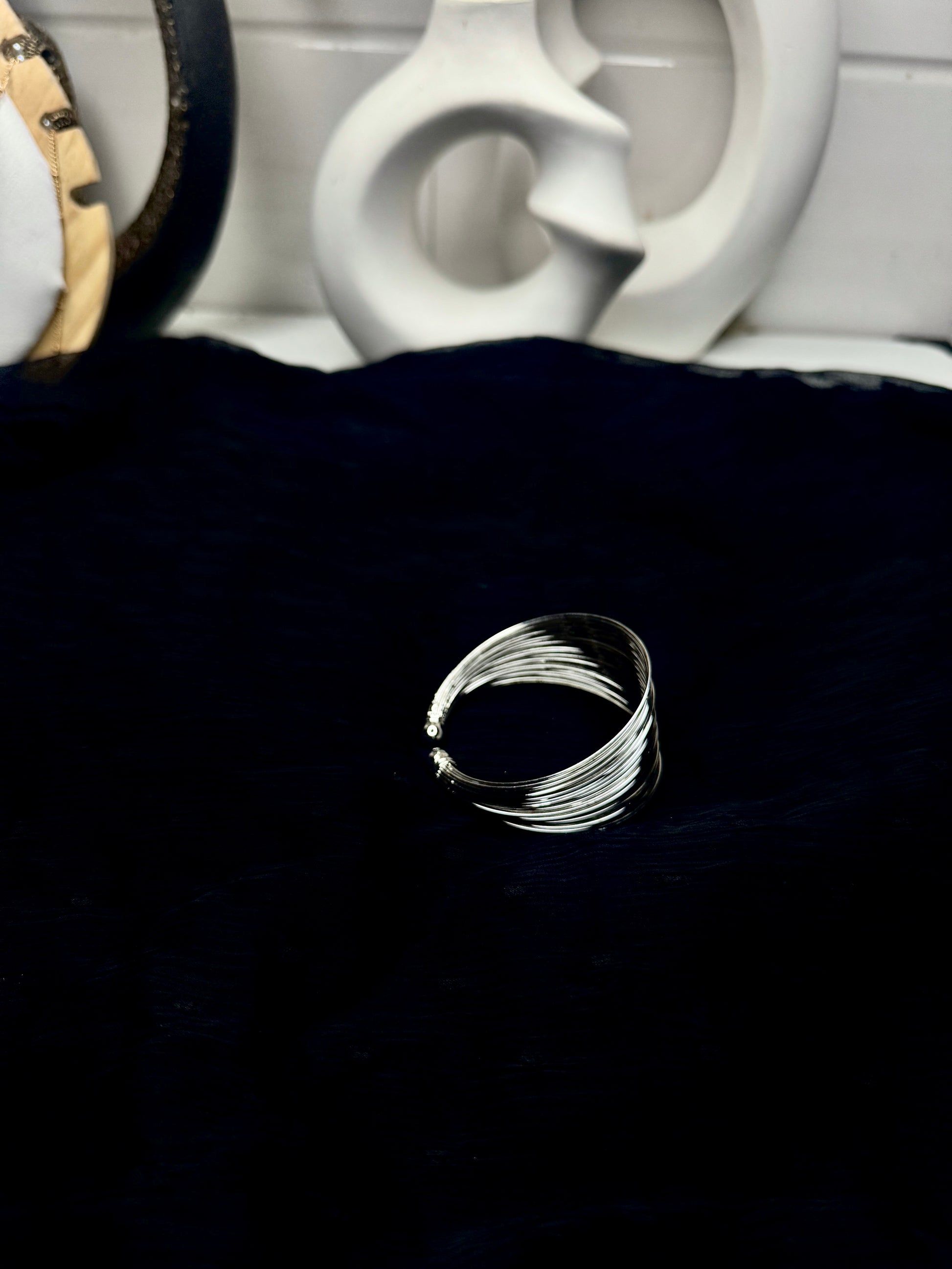 Zahara – Silver Coil Statement Set (Tarnish-Free)