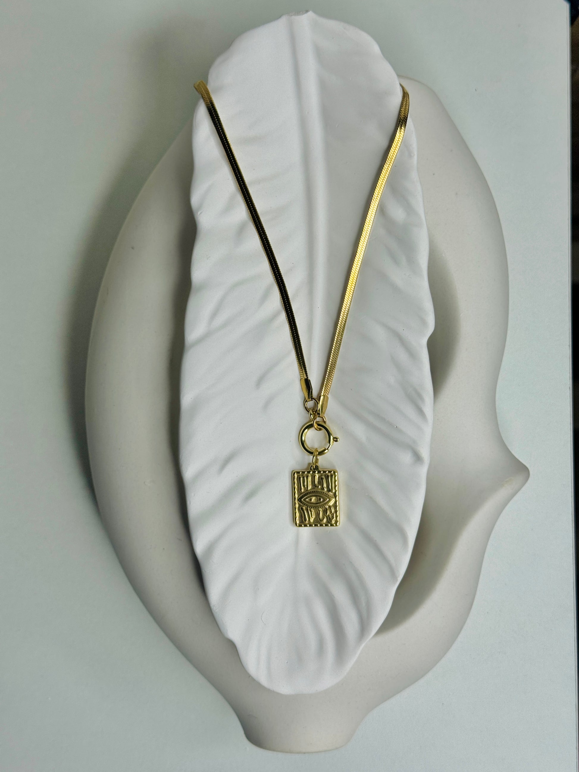 Siena – Dual Pendant Snake Chain Necklace (Tarnish-Free)
