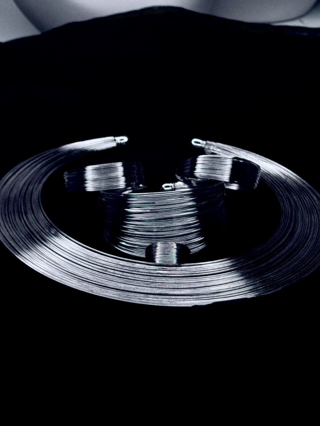 Zahara – Silver Coil Statement Set (Tarnish-Free)