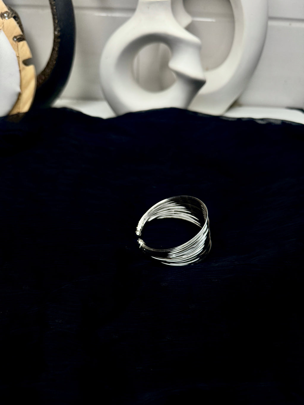 Zahara – Silver Coil Statement Set (Tarnish-Free)