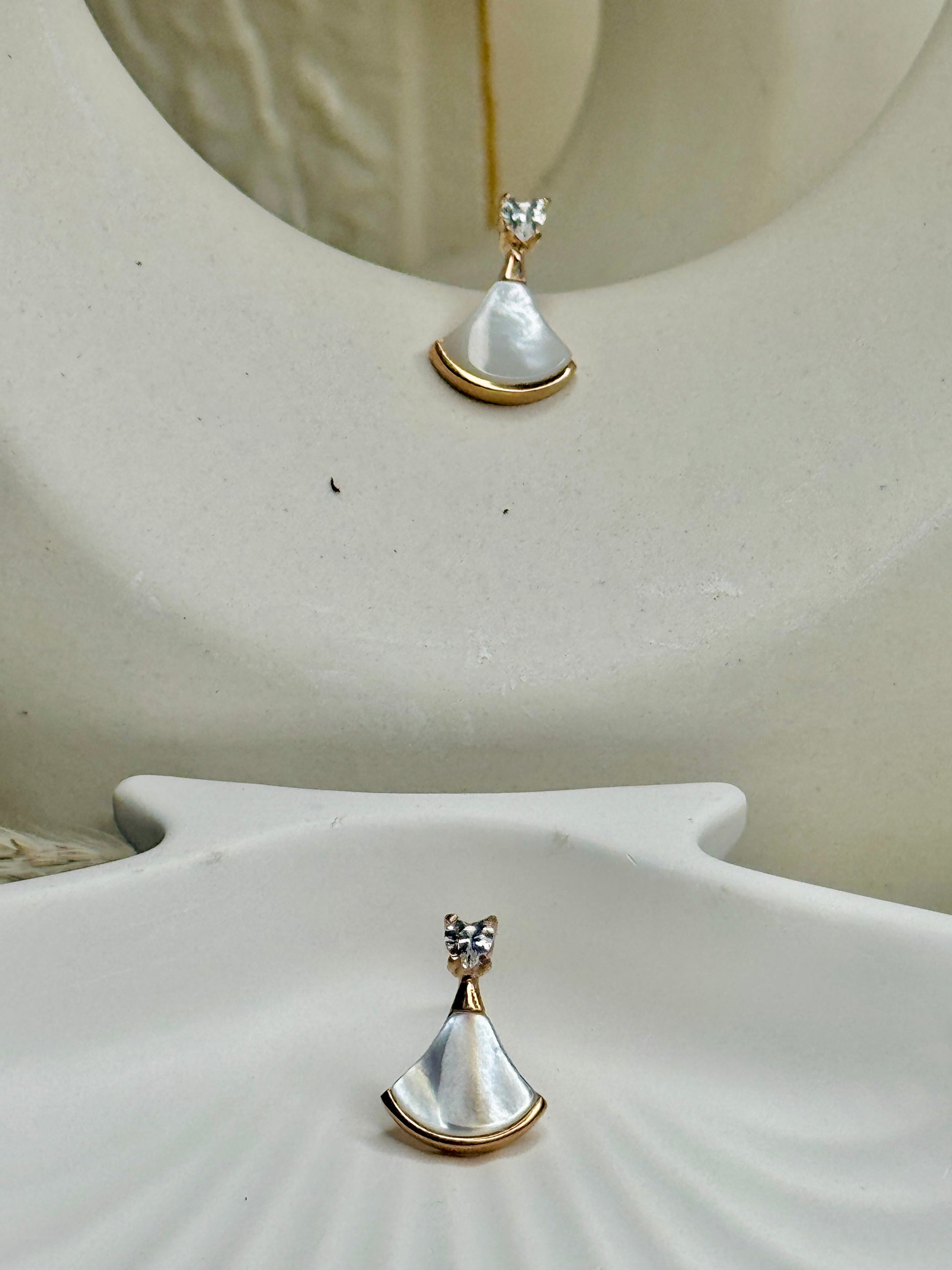 Zehra – Gilded Fan Earrings (Anti-Tarnish)